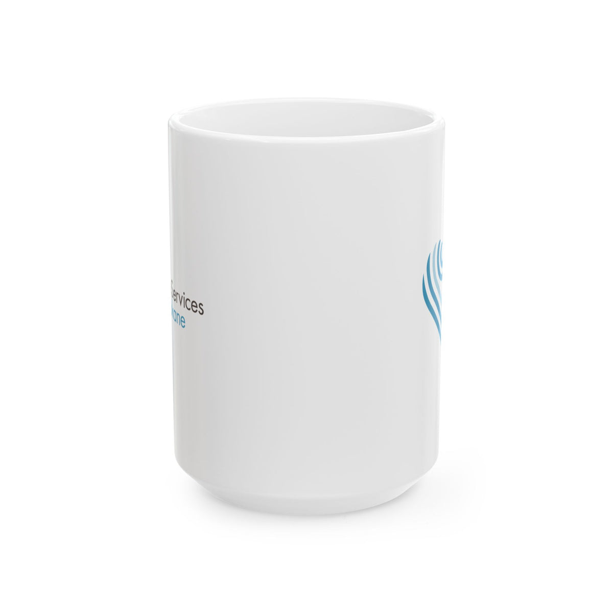 Ceramic Mug - Blue Heart Pattern Coffee Cup (11oz & 15oz)