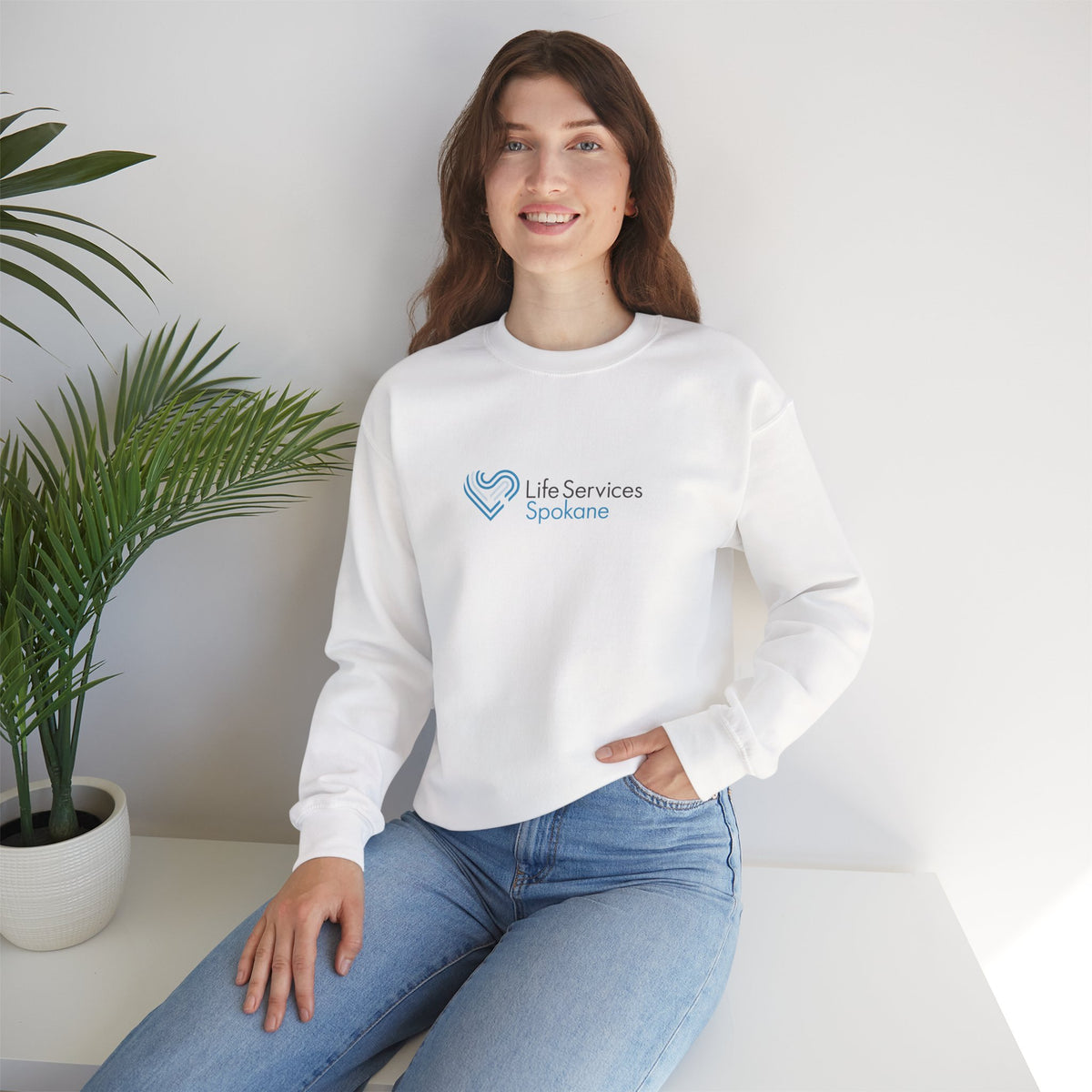 Crewneck Sweatshirt — Life Services Spokane Logo Pullover