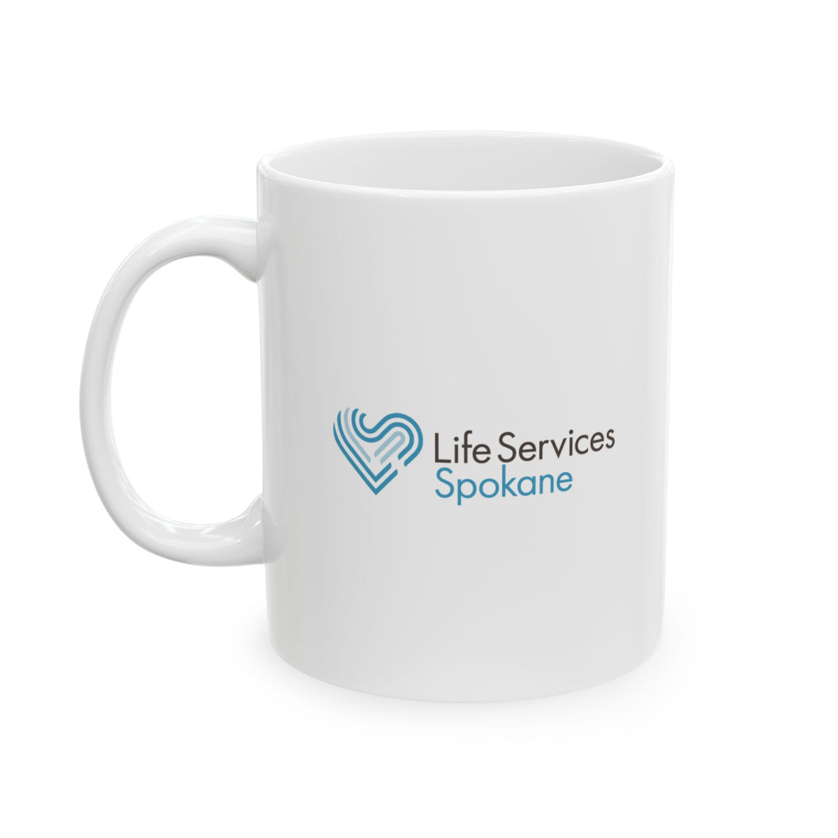 Ceramic Mug - Blue Heart Pattern Coffee Cup (11oz & 15oz)