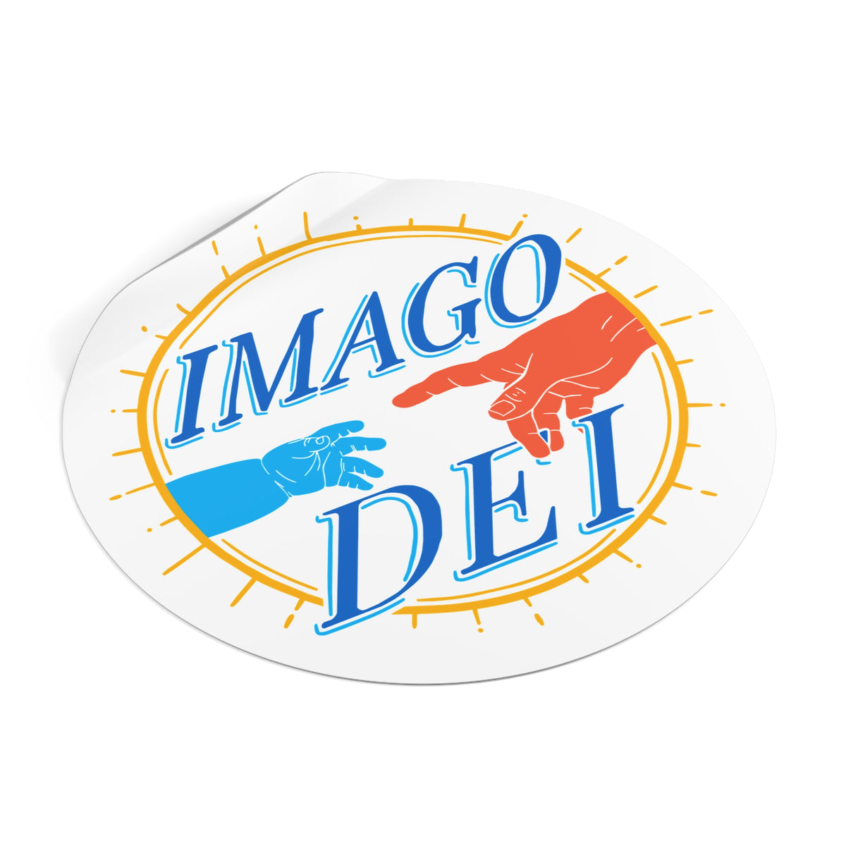 Imago Dei Round Vinyl Sticker