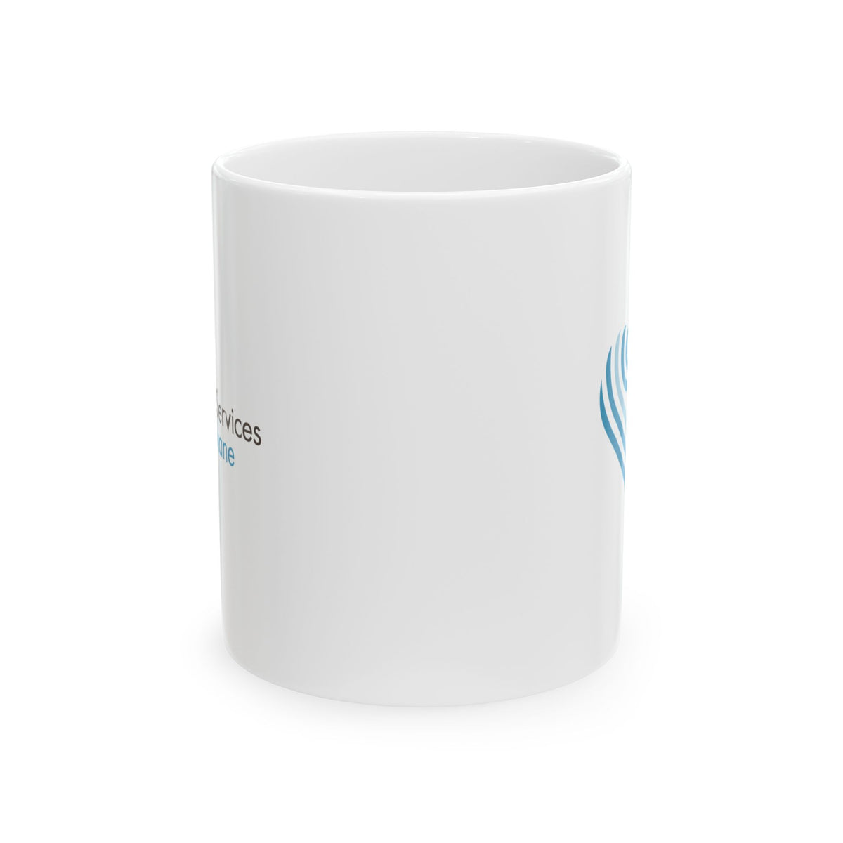 Ceramic Mug - Blue Heart Pattern Coffee Cup (11oz & 15oz)