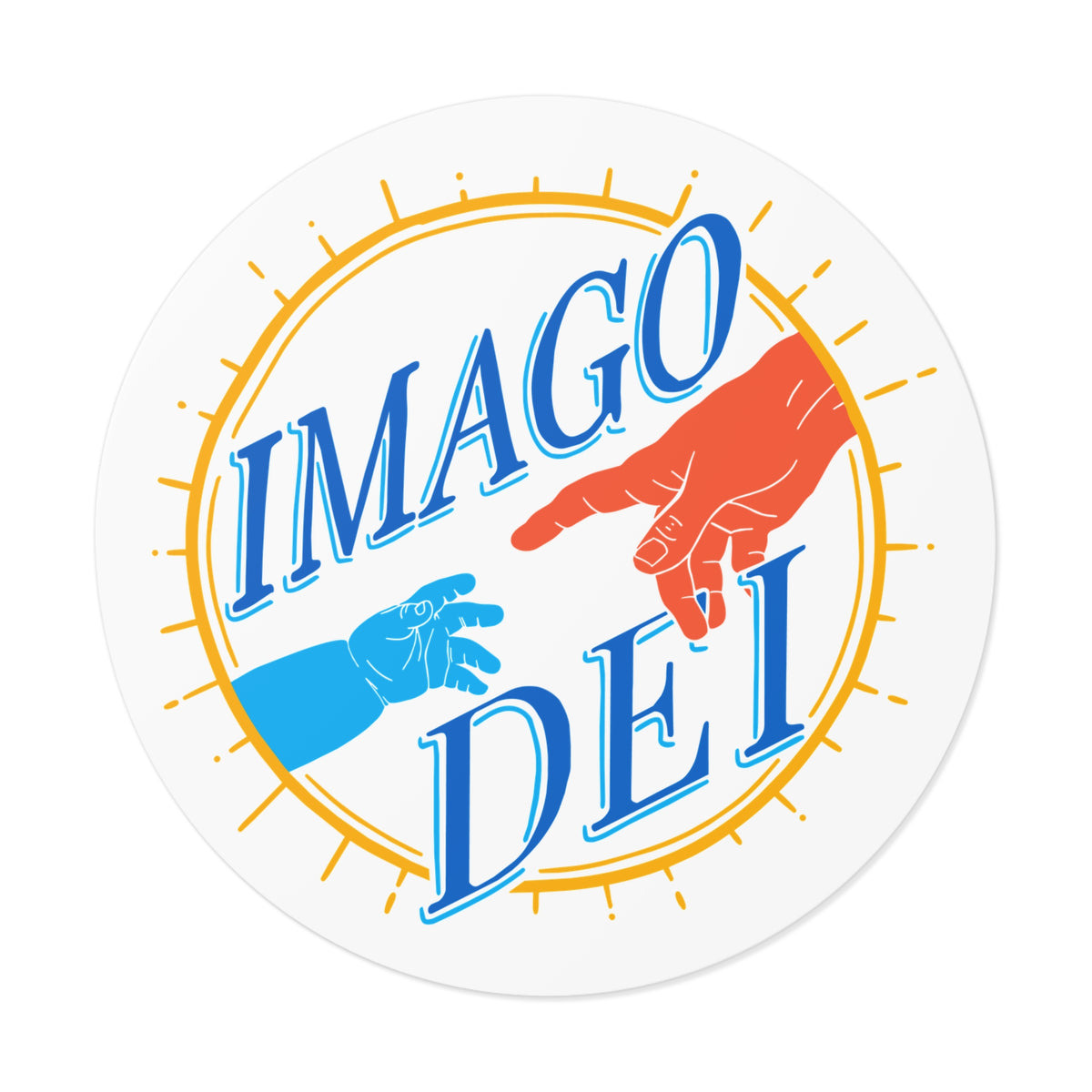 Imago Dei Round Vinyl Sticker