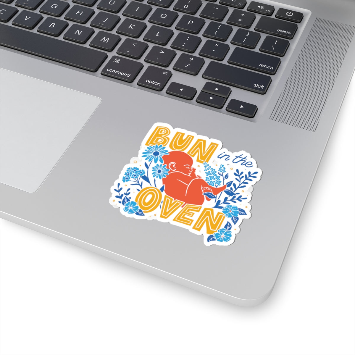 Bun in the Oven Sticker — Cute Pregnancy Kiss-Cut Vinyl Sticker
