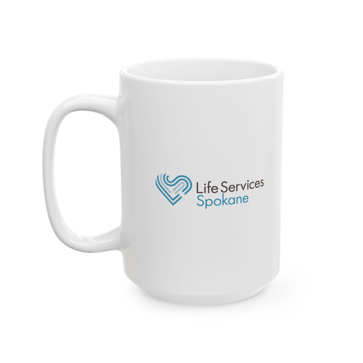 Ceramic Mug - Blue Heart Pattern Coffee Cup (11oz & 15oz)